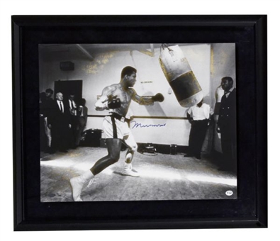 Muhammad Ali Signed Black & White 16x20 Photo  (Steiner) 45/100